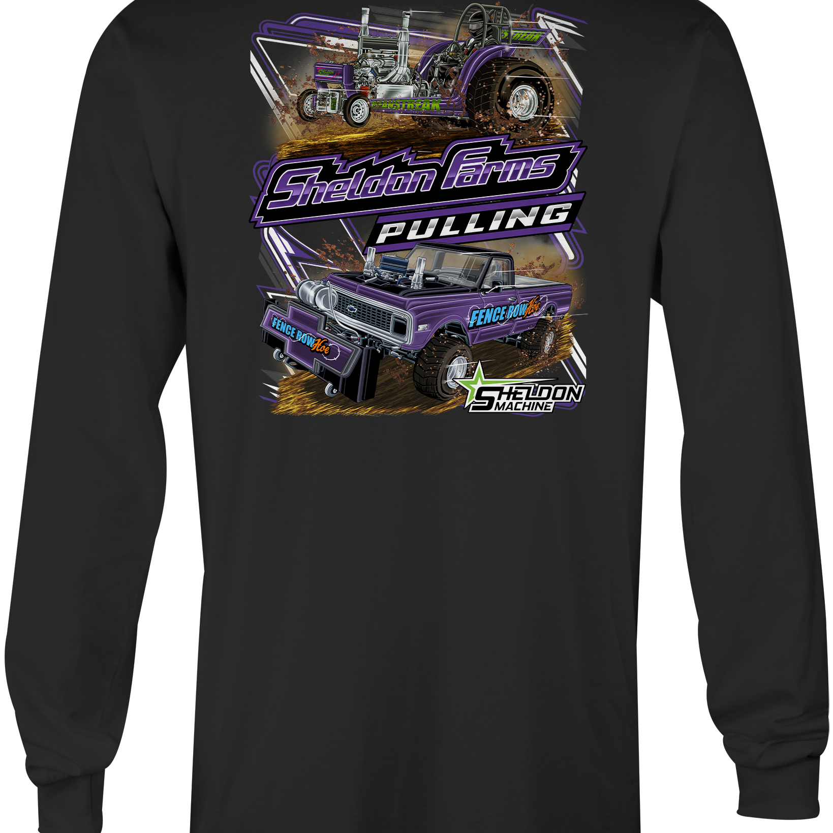 Sheldon Farms Pulling Long Sleeves Black Acid Apparel