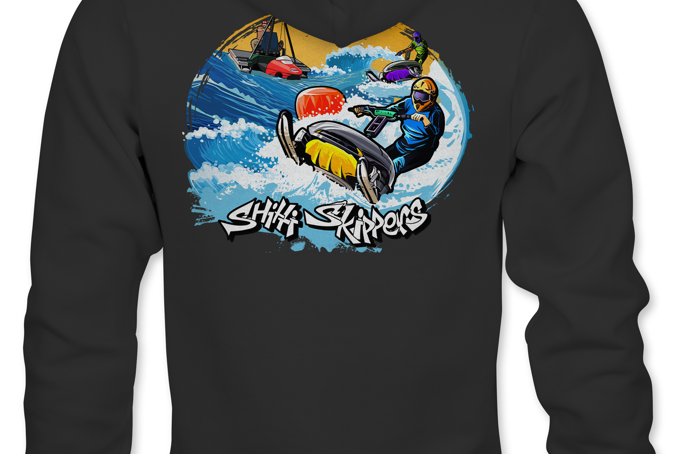 Shitti Skippers Hoodies Black Acid Apparel