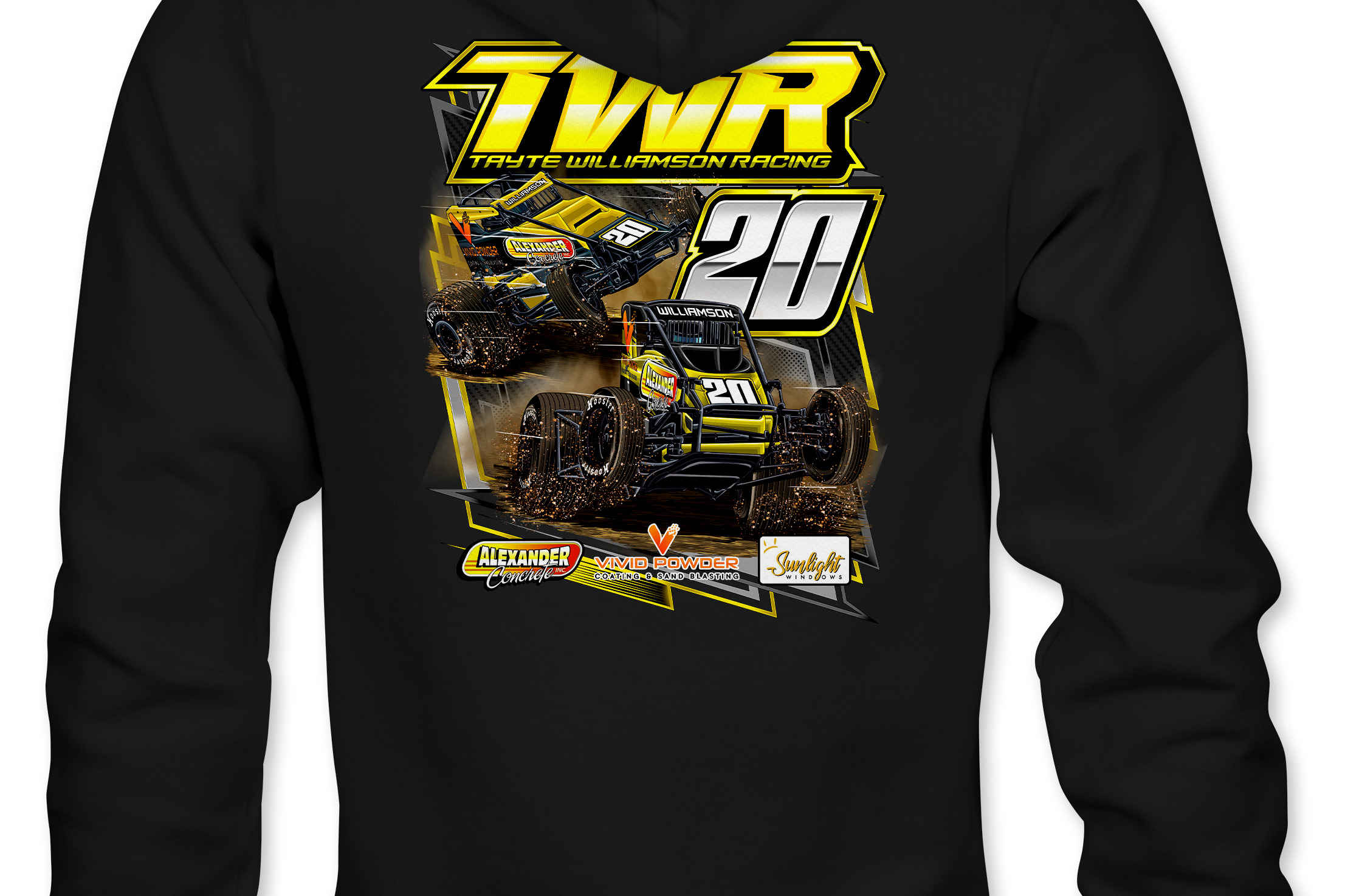 Tayte Williamson Racing Hoodies Black Acid Apparel