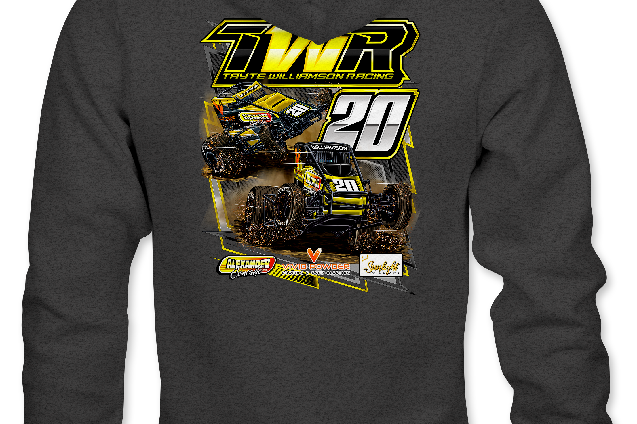 Tayte Williamson Racing Hoodies Black Acid Apparel