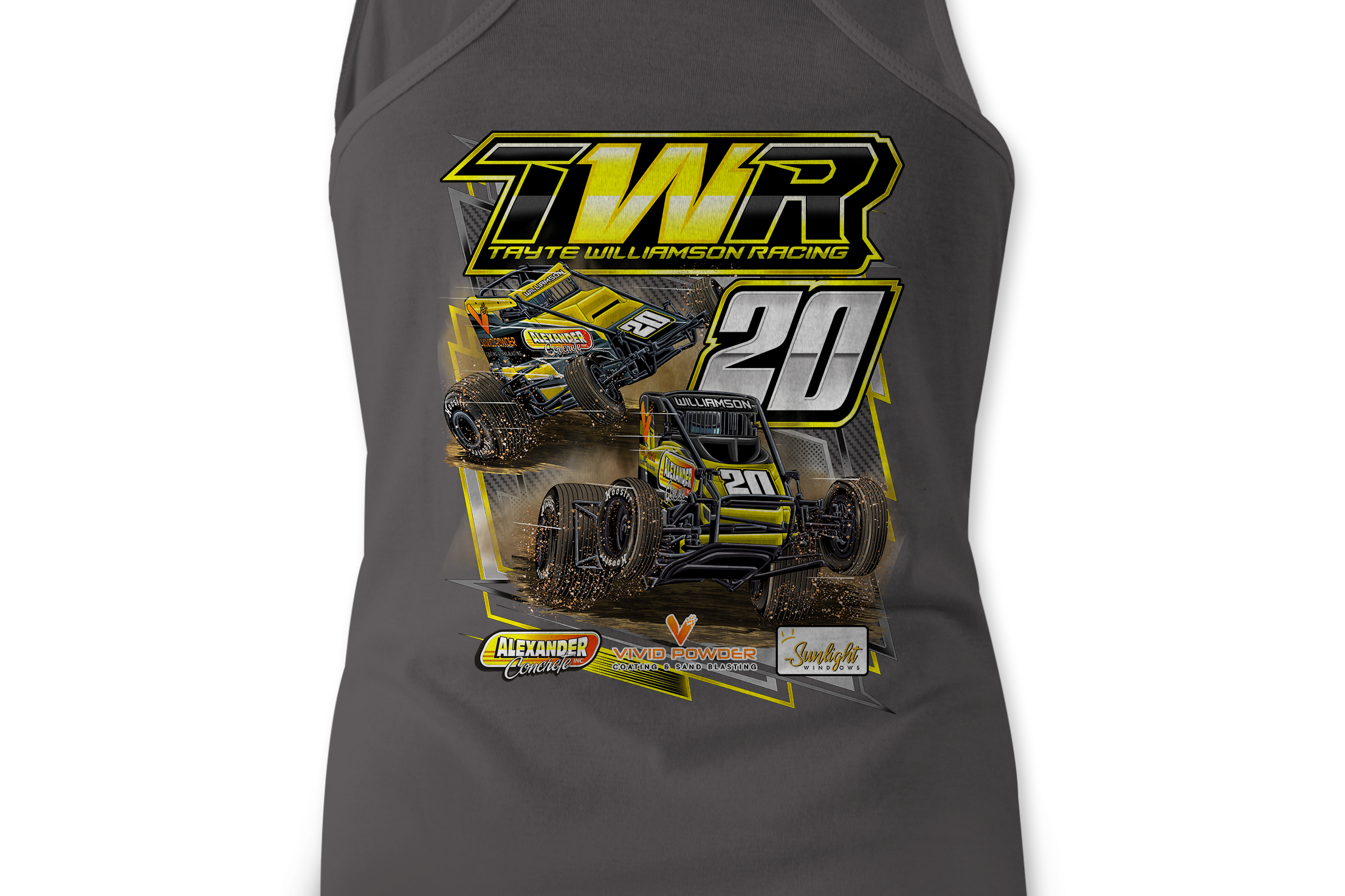 Tayte Williamson Racing Tank Tops Black Acid Apparel