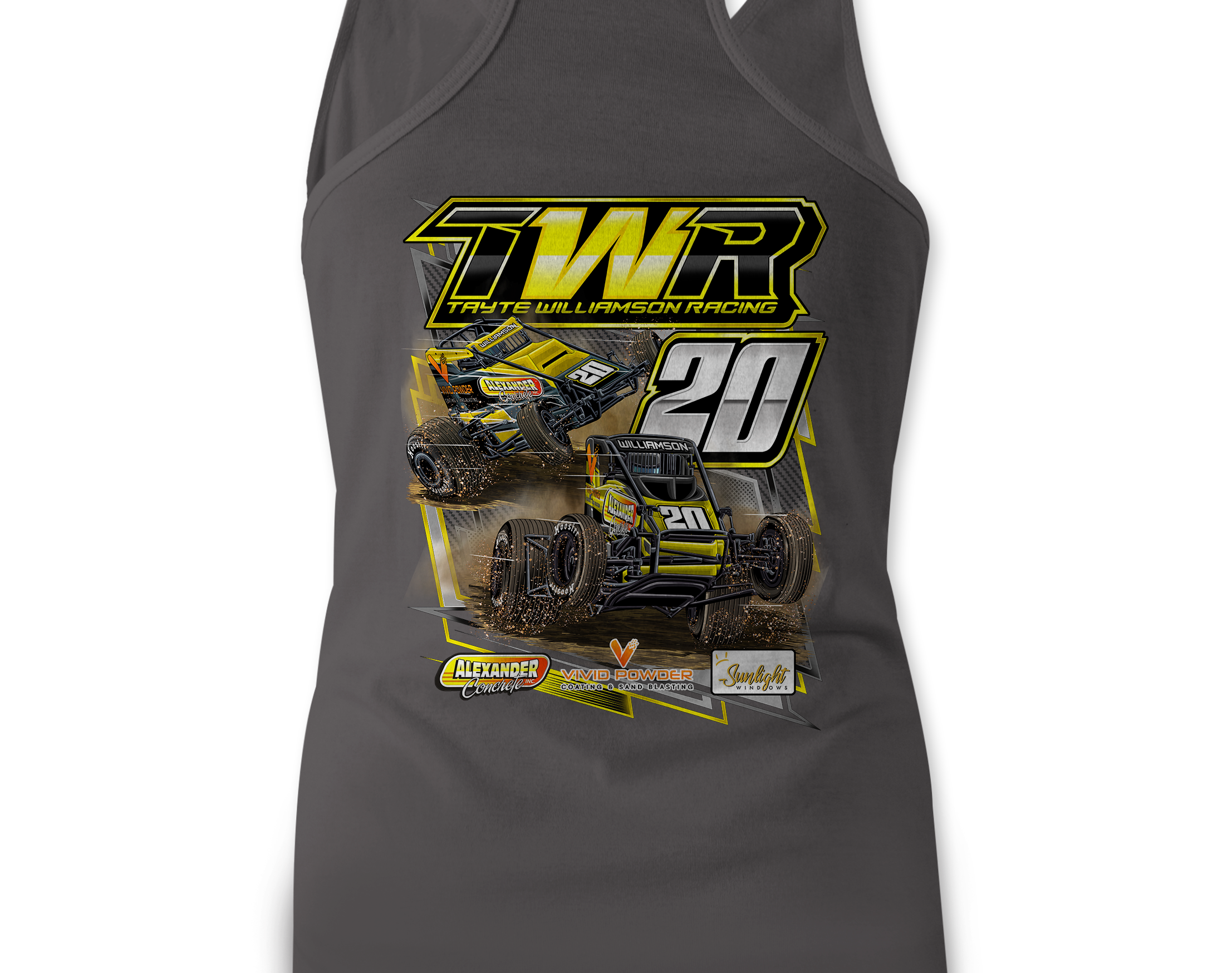 Tayte Williamson Racing Tank Tops Black Acid Apparel