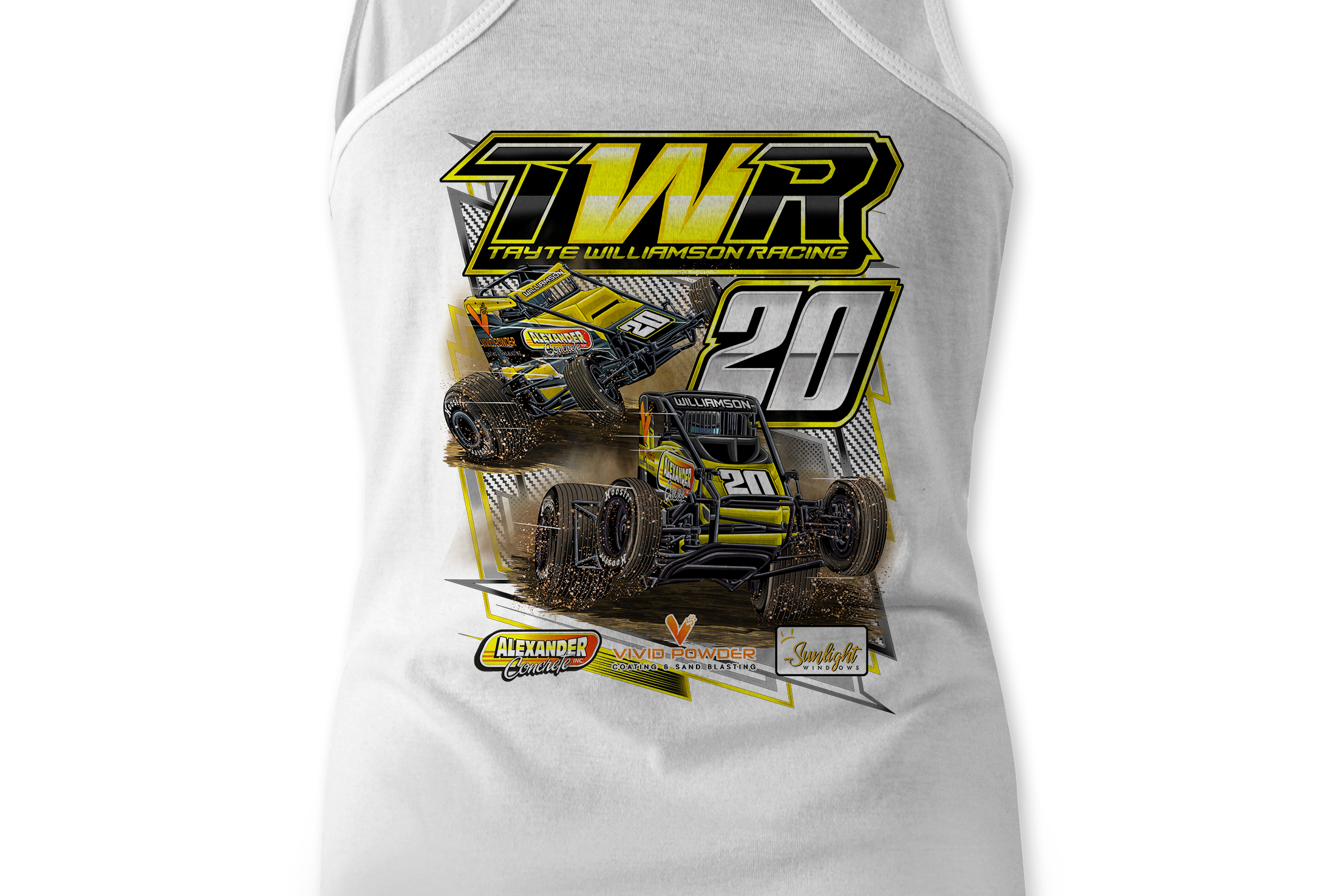 Tayte Williamson Racing Tank Tops Black Acid Apparel