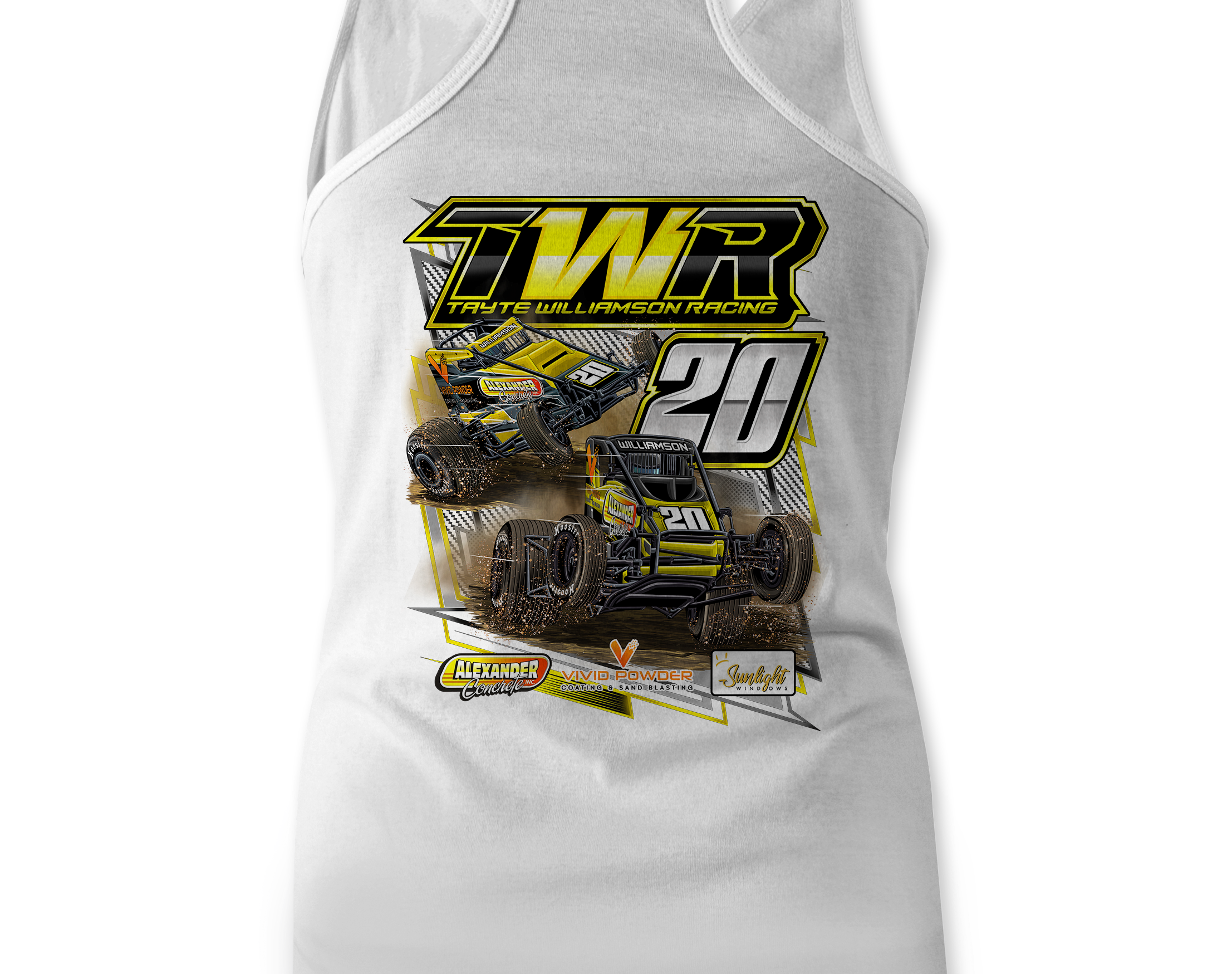 Tayte Williamson Racing Tank Tops Black Acid Apparel