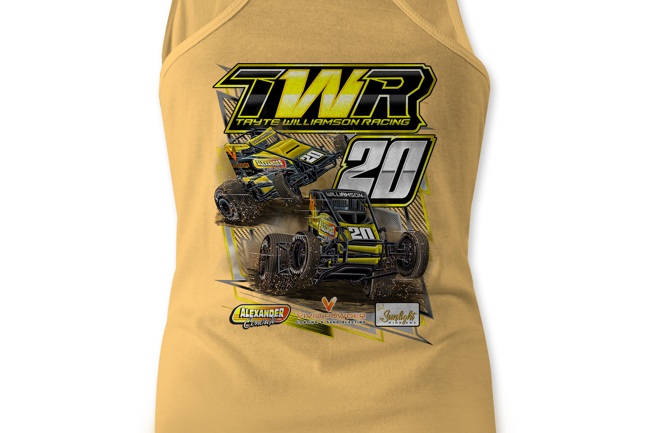 Tayte Williamson Racing Tank Tops Black Acid Apparel