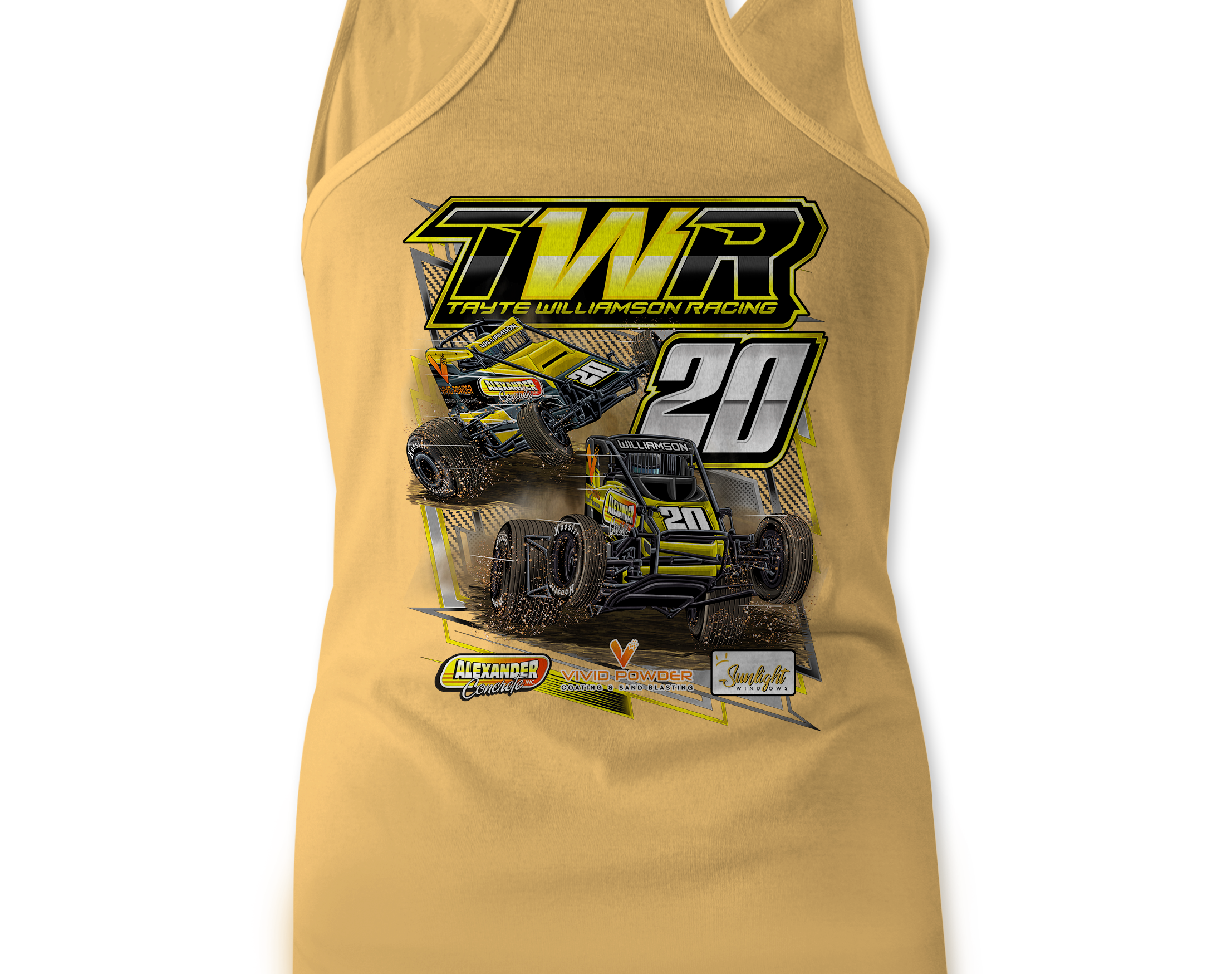 Tayte Williamson Racing Tank Tops Black Acid Apparel