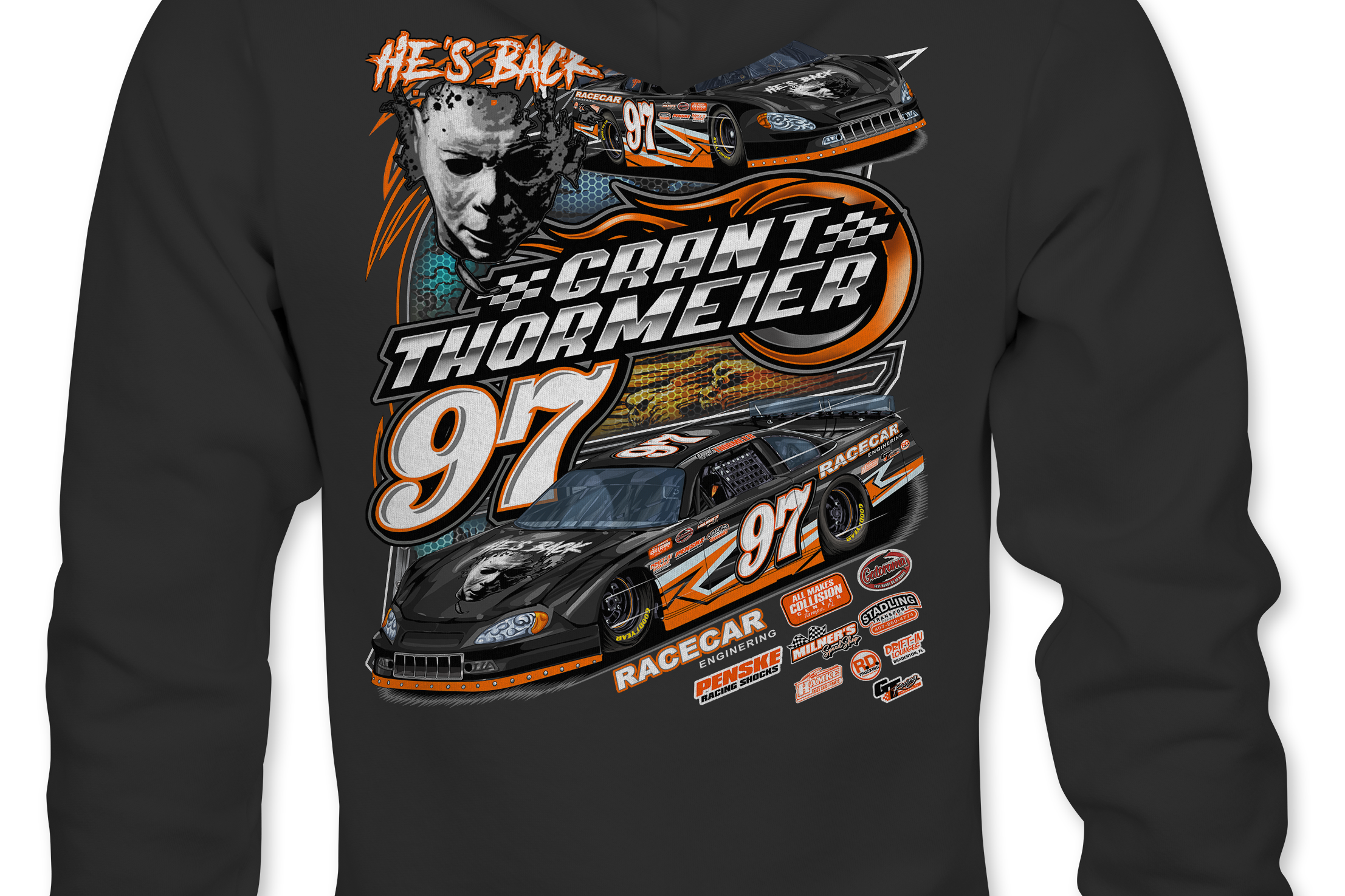 Grant Thormeier Hoodies Black Acid Apparel