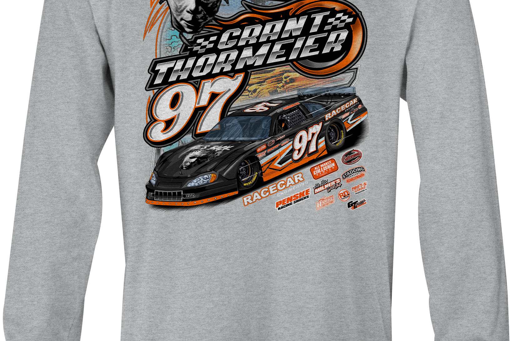Grant Thormeier Long Sleeves Black Acid Apparel