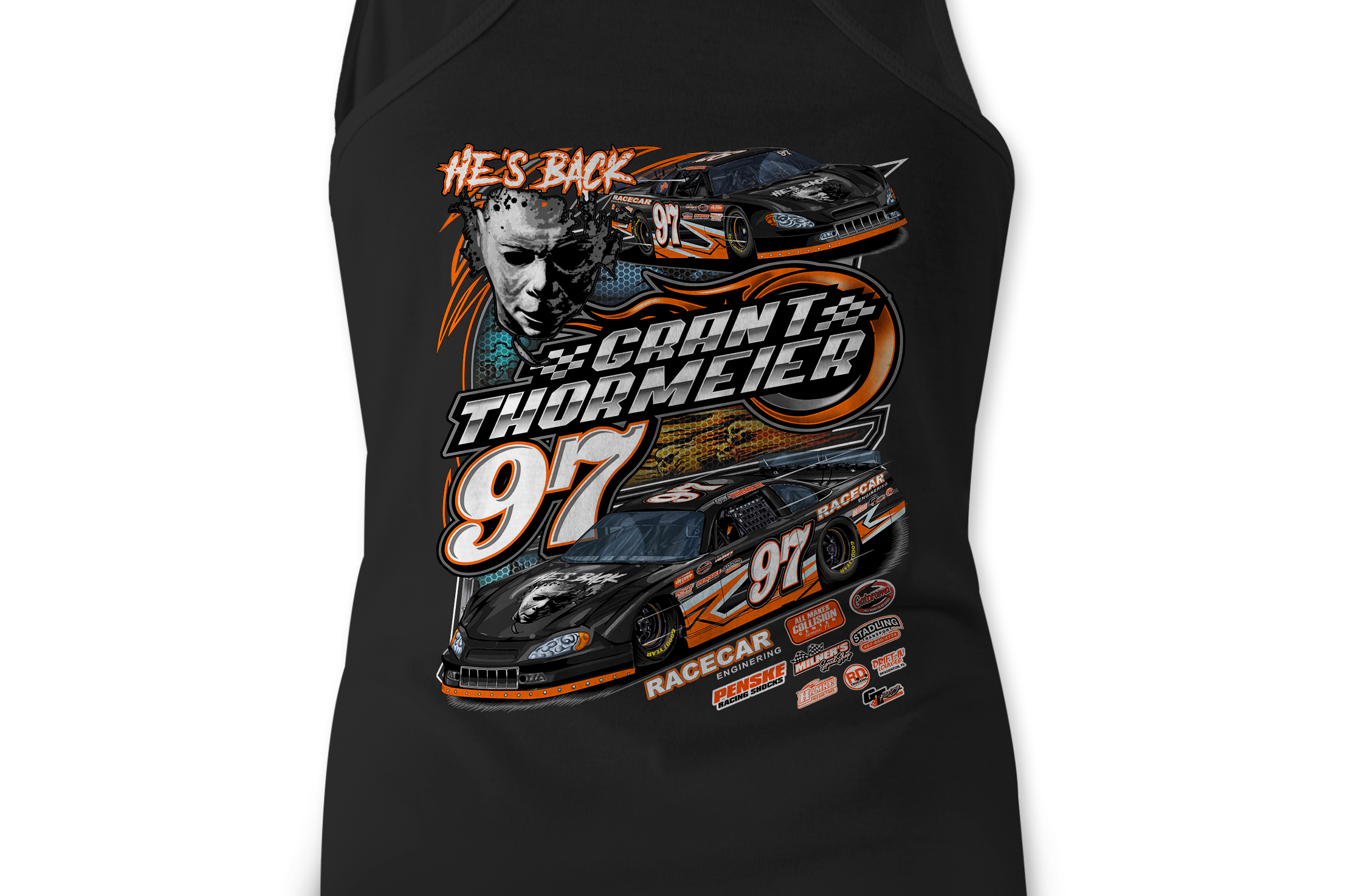 Grant Thormeier Tank Tops Black Acid Apparel