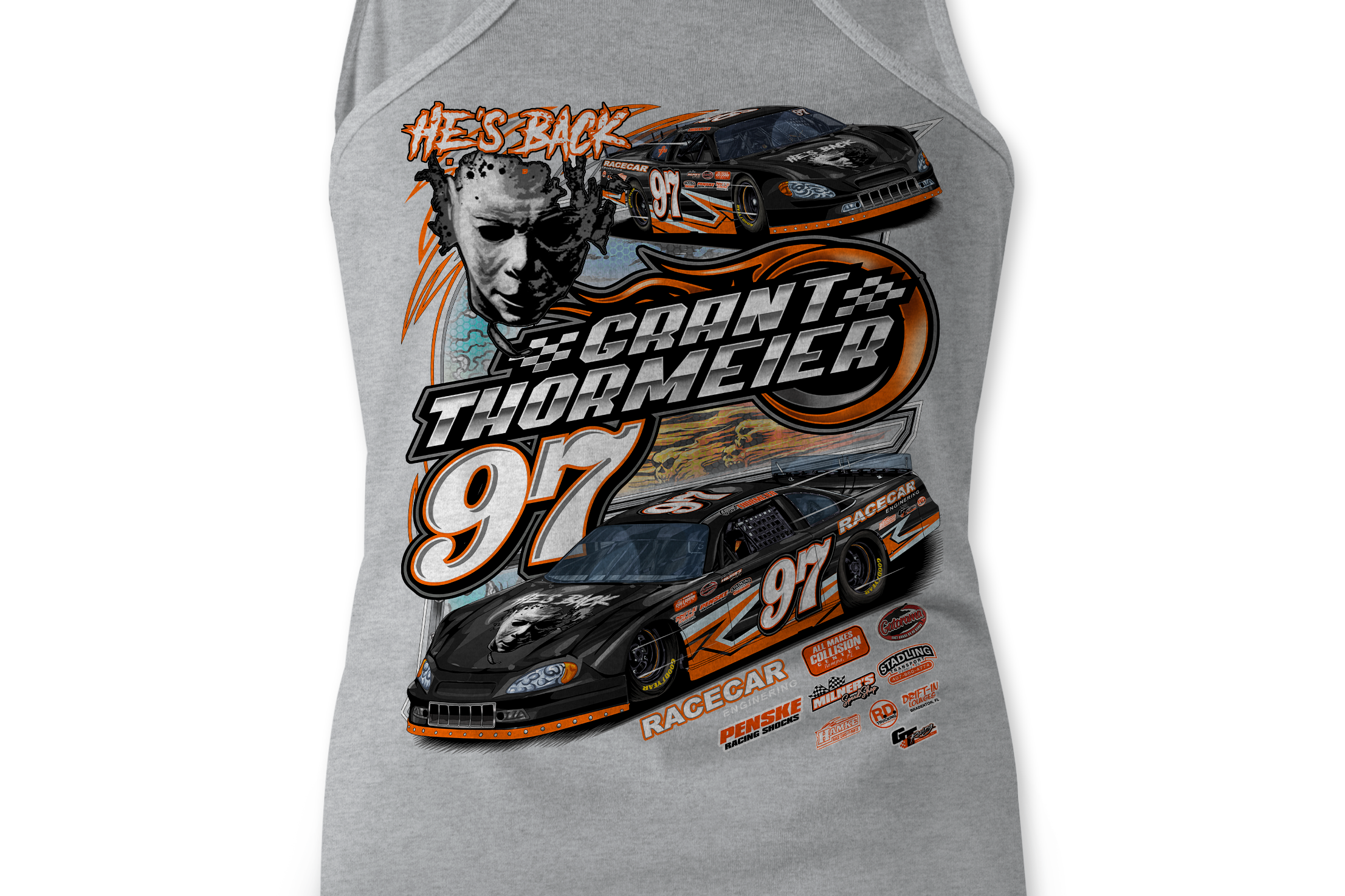 Grant Thormeier Tank Tops Black Acid Apparel