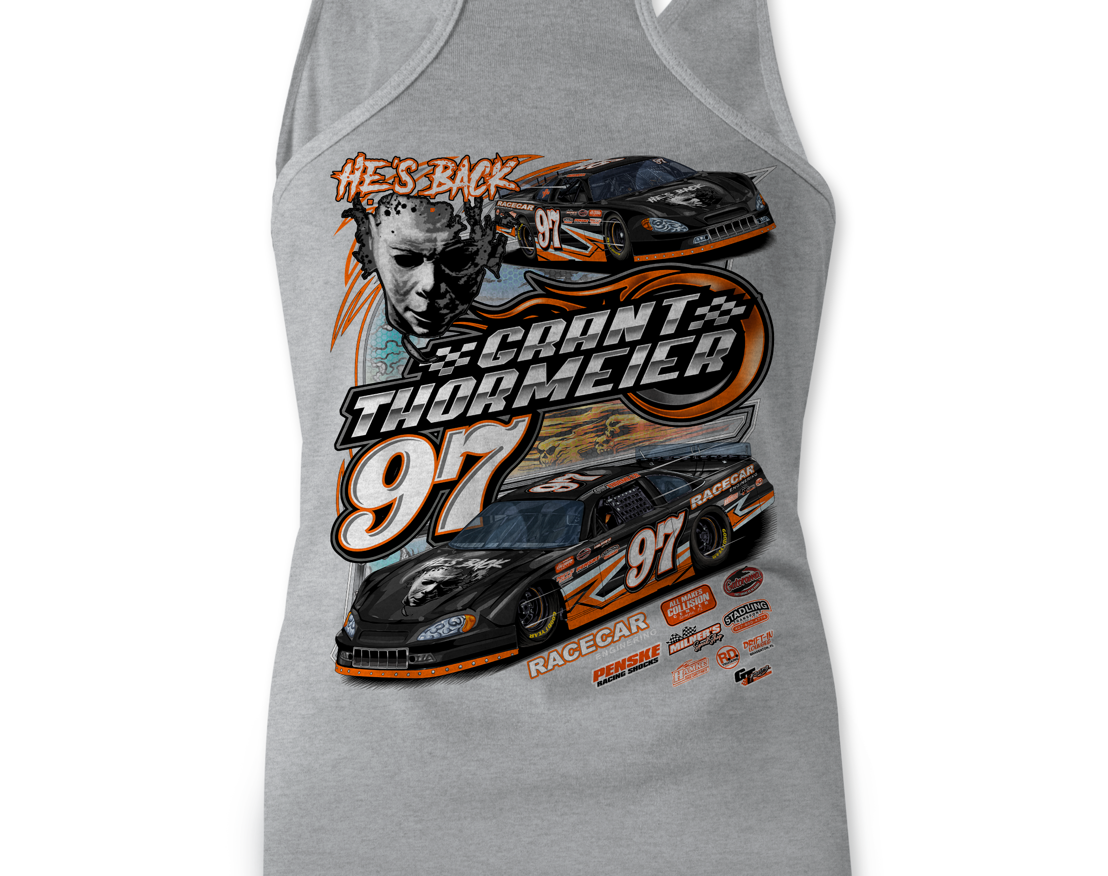 Grant Thormeier Tank Tops Black Acid Apparel