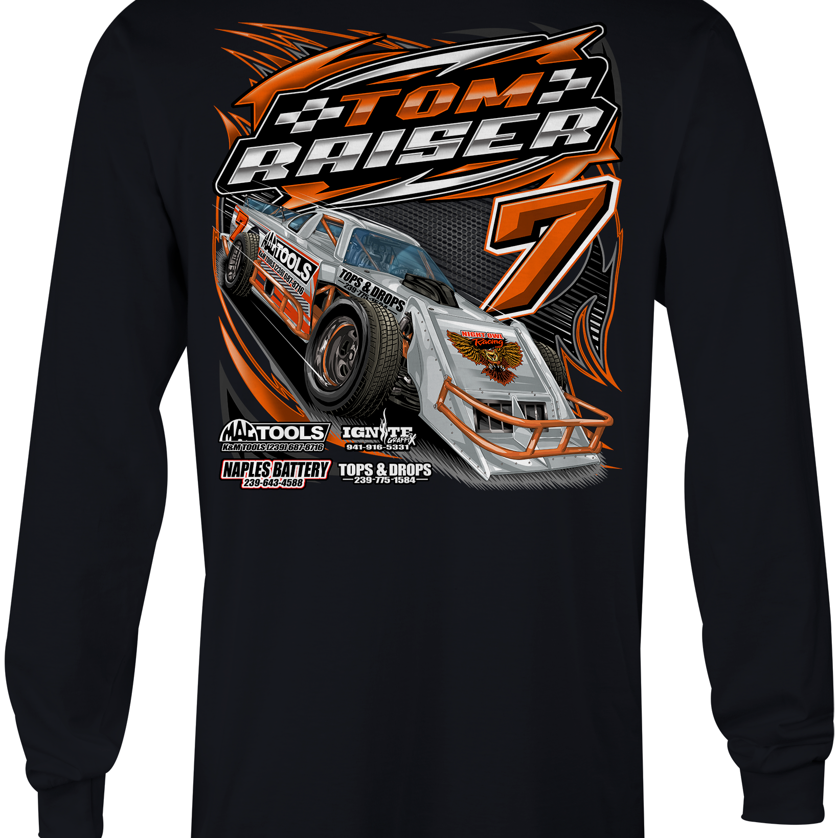 Tom Raiser Long Sleeves Black Acid Apparel