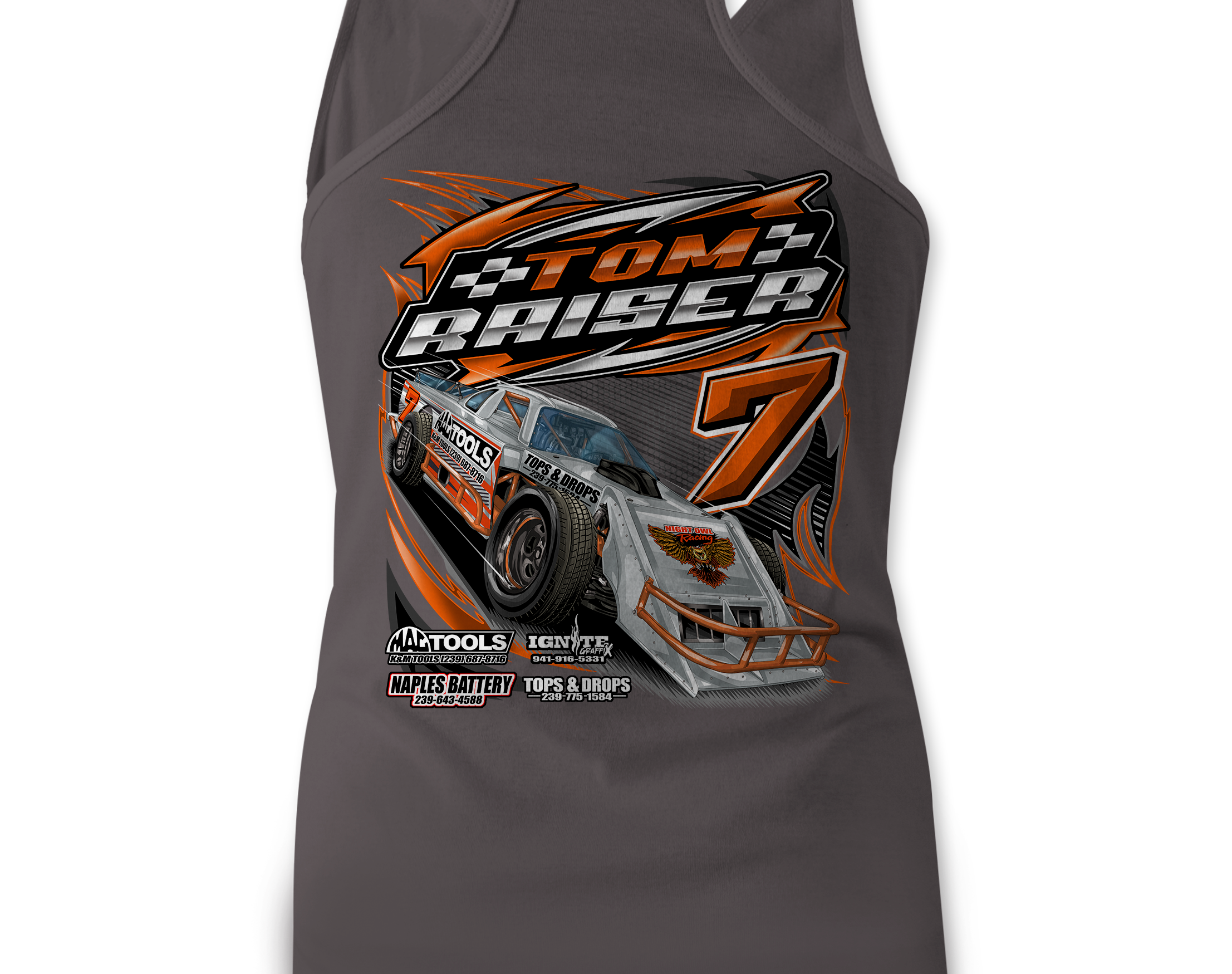 Tom Raiser Tank Tops Black Acid Apparel