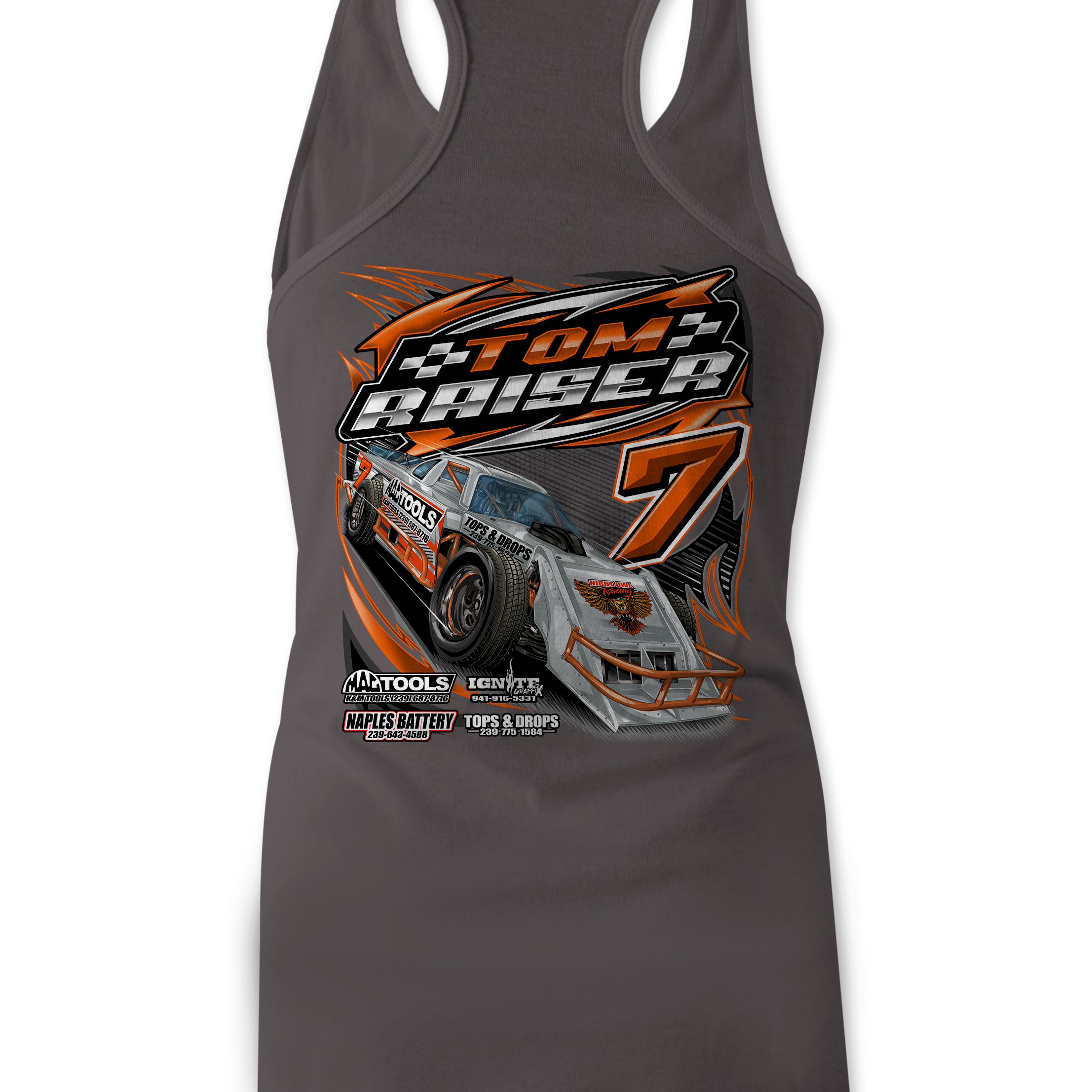 Tom Raiser Tank Tops Black Acid Apparel