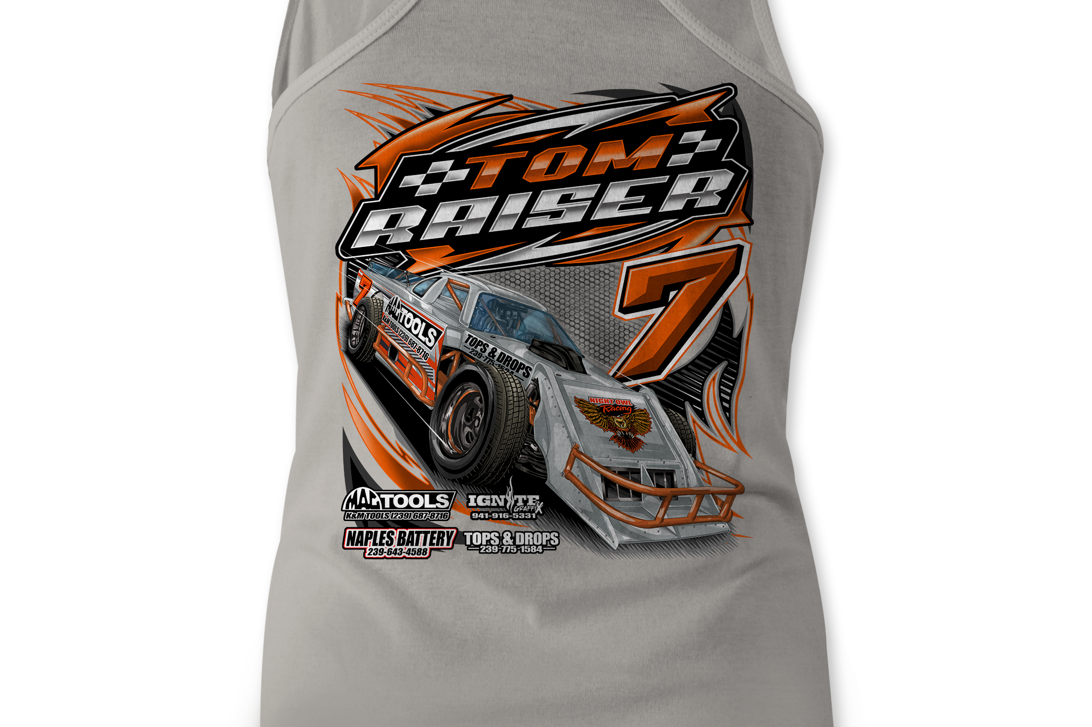Tom Raiser Tank Tops Black Acid Apparel