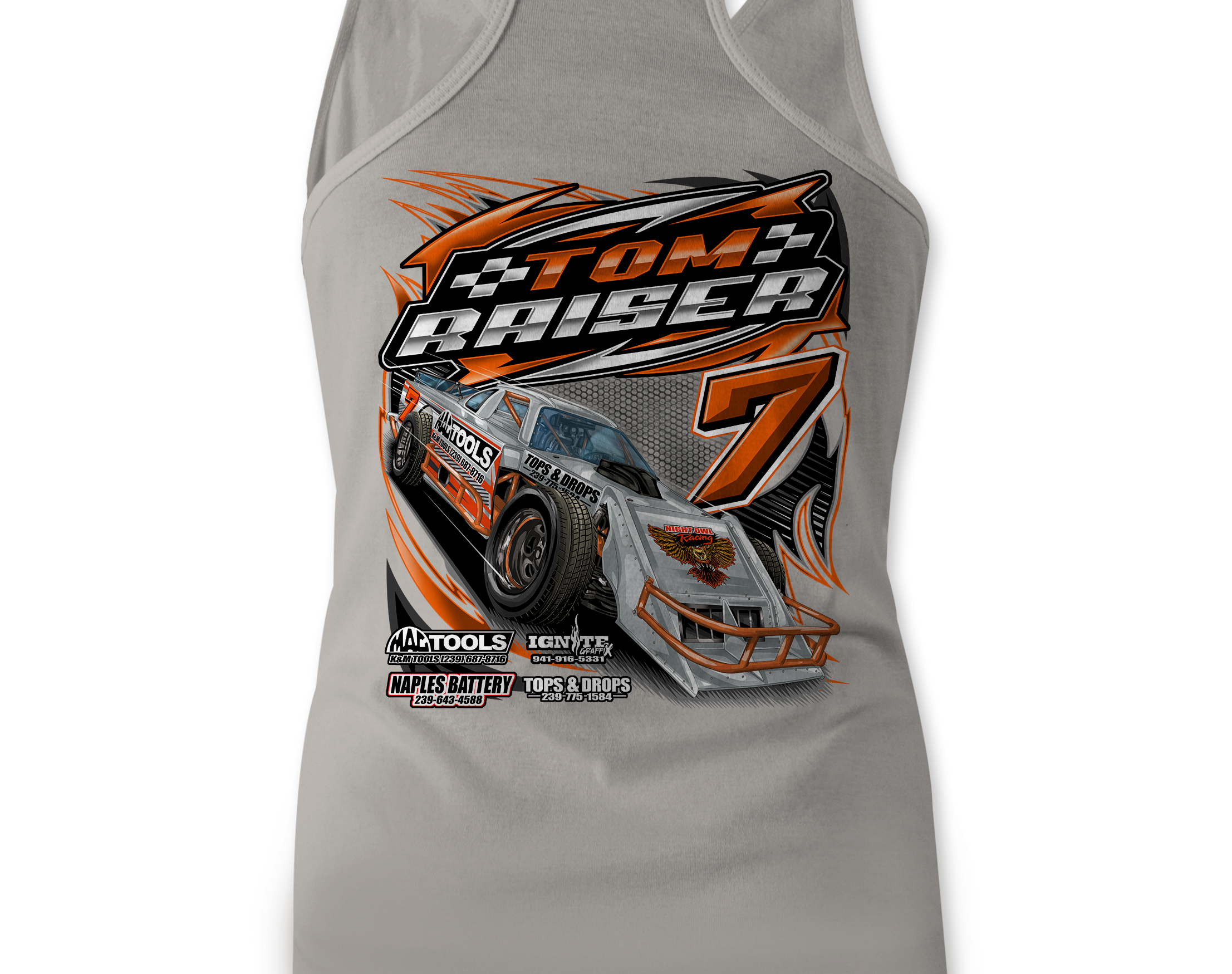 Tom Raiser Tank Tops Black Acid Apparel