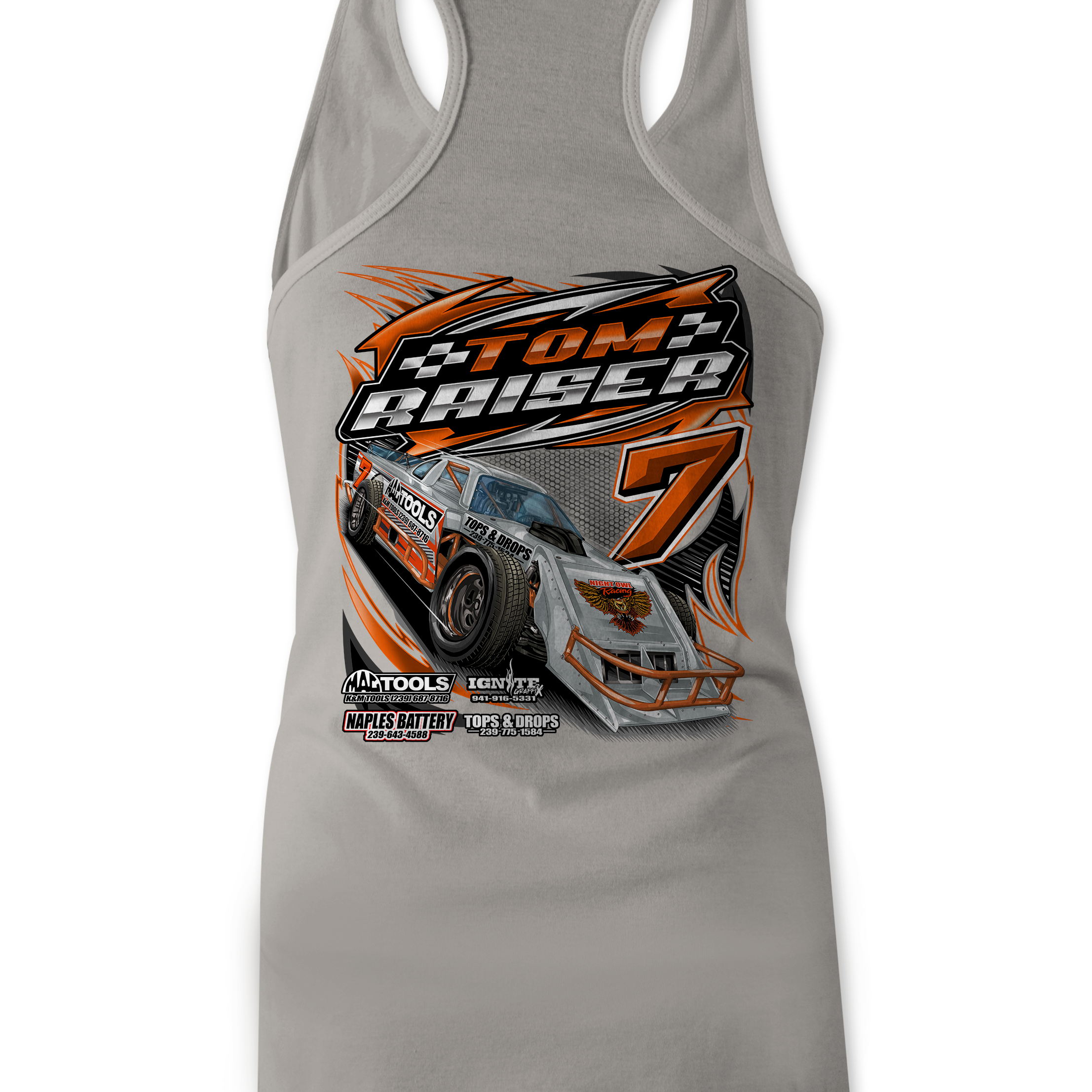 Tom Raiser Tank Tops Black Acid Apparel