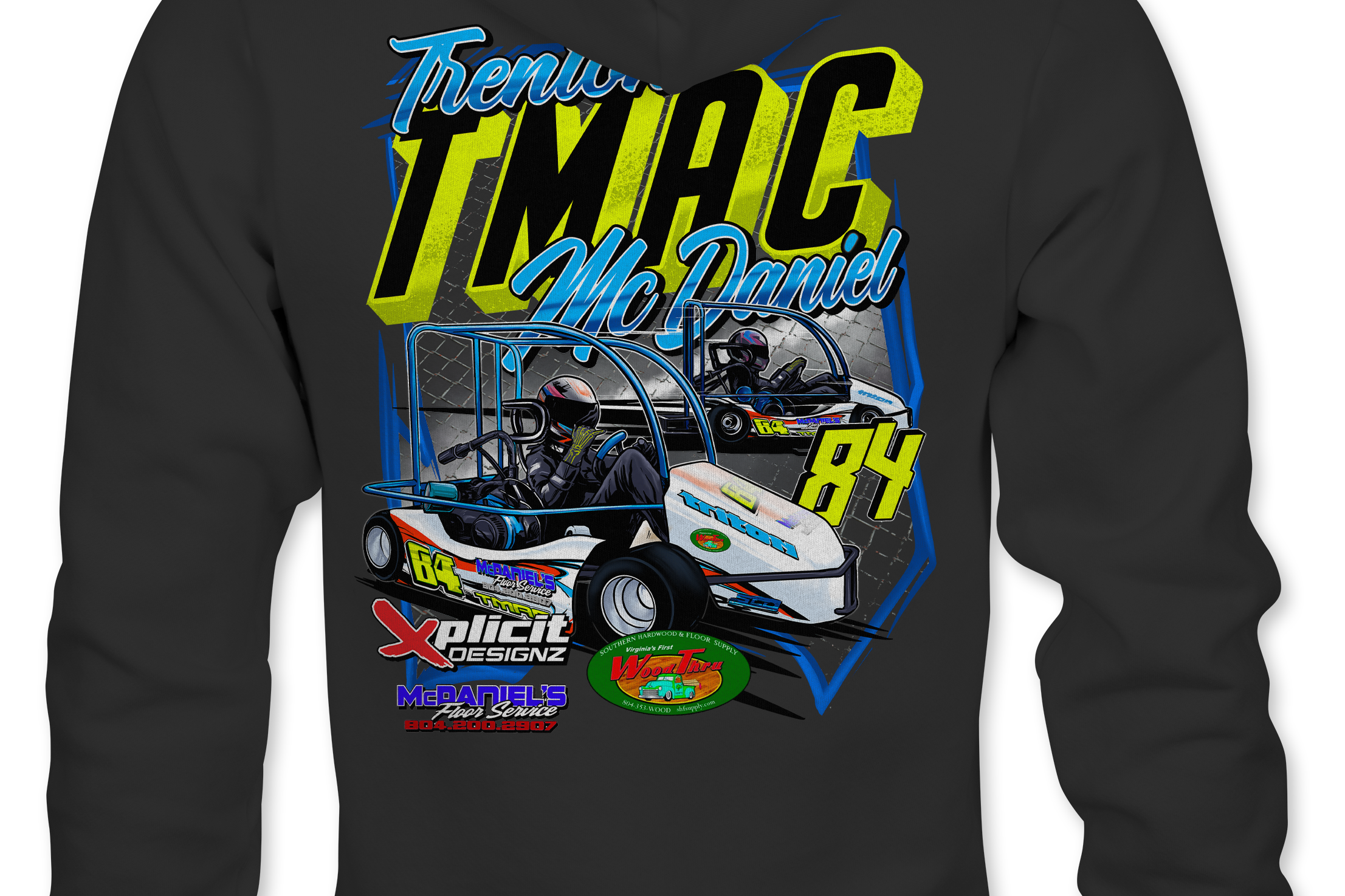Trenton TMAC McDaniel Hoodies Black Acid Apparel