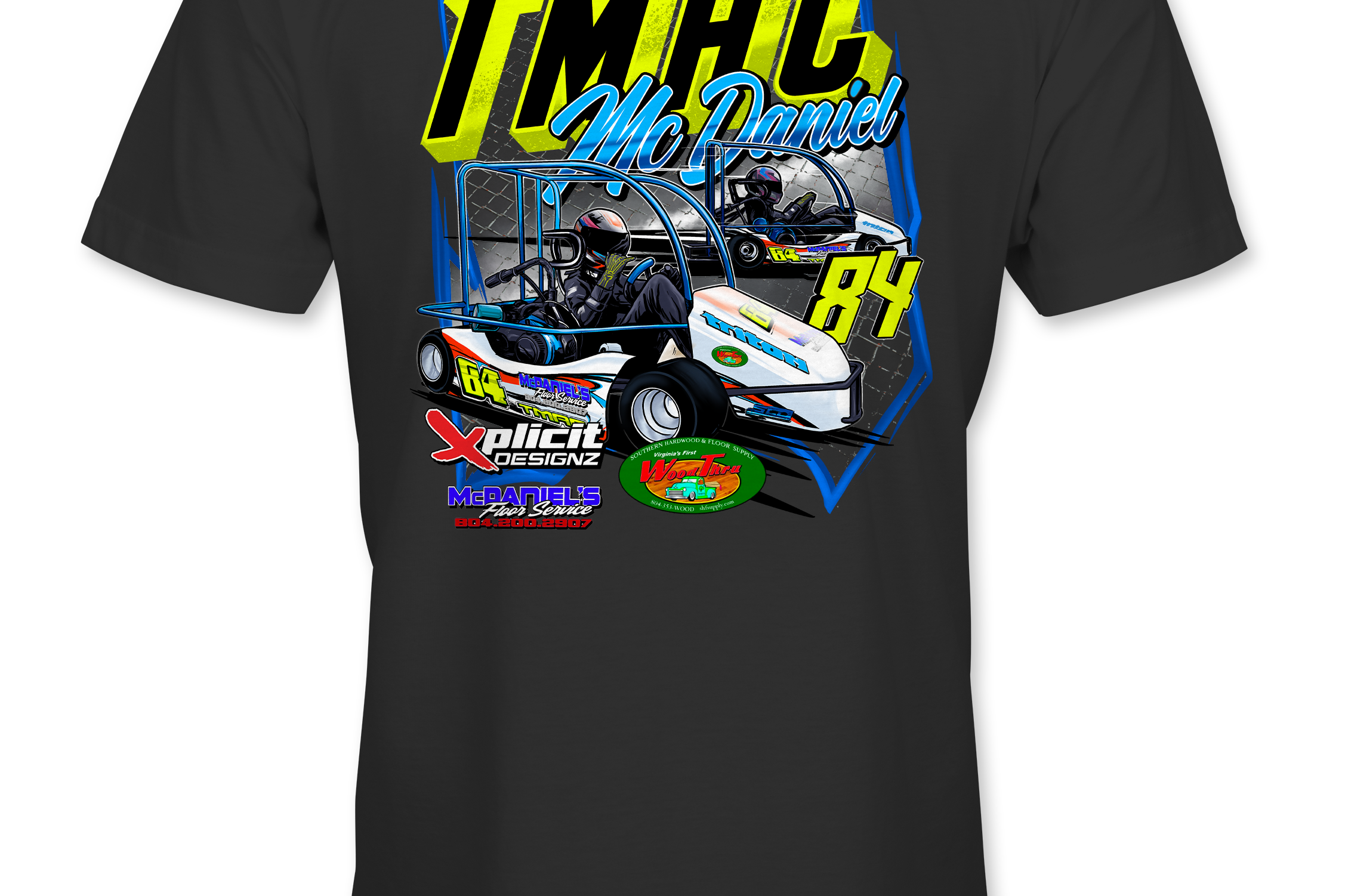 Trenton TMAC McDaniel T-Shirts Black Acid Apparel
