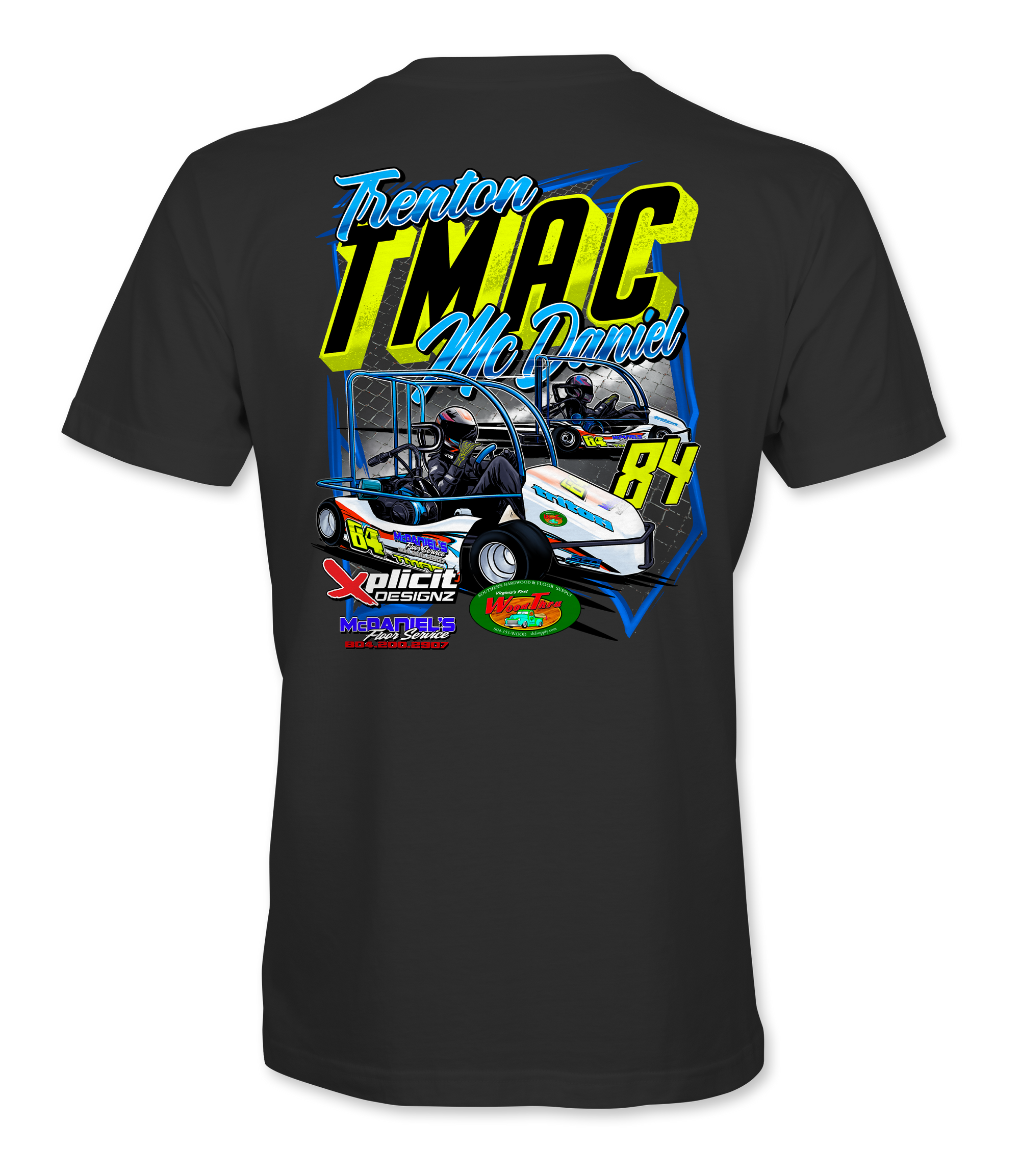 Trenton TMAC McDaniel T-Shirts Black Acid Apparel