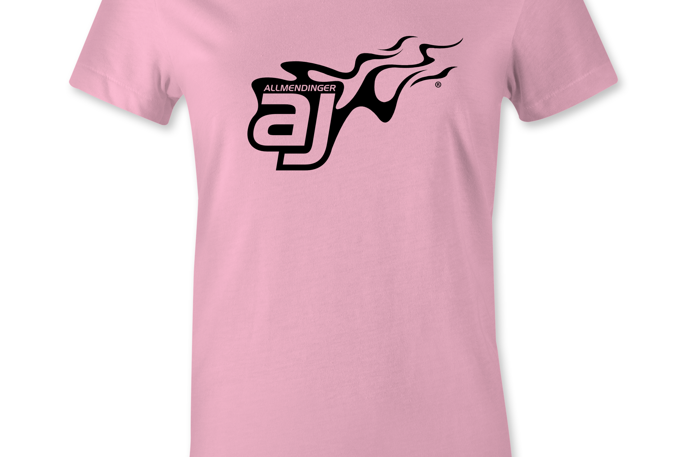AJ Allmendinger - Women's Basic Tee Black Flame Logo Black Acid Apparel