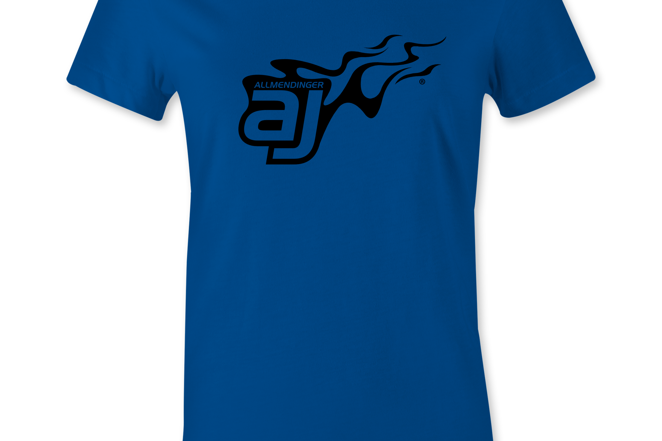 AJ Allmendinger - Women's Basic Tee Black Flame Logo Black Acid Apparel