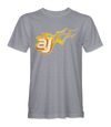 AJ Allmendinger - Basic Tee Orange Flame Logo Black Acid Apparel
