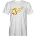 AJ Allmendinger - Basic Tee Orange Flame Logo Black Acid Apparel