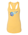 AJ Allmendinger - Women's Tank Blue Flame Logo Black Acid Apparel