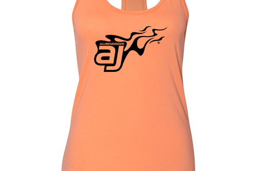 AJ Allmendinger - Women's Tank Black Flame Logo Black Acid Apparel