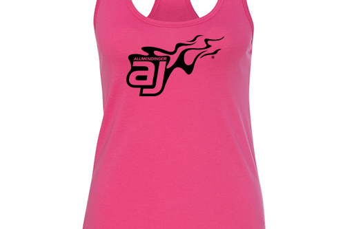 AJ Allmendinger - Women's Tank Black Flame Logo Black Acid Apparel