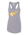 AJ Allmendinger - Women's Tank Orange Flame Logo Black Acid Apparel