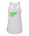 AJ Allmendinger - Women's Tank Green Flame Logo