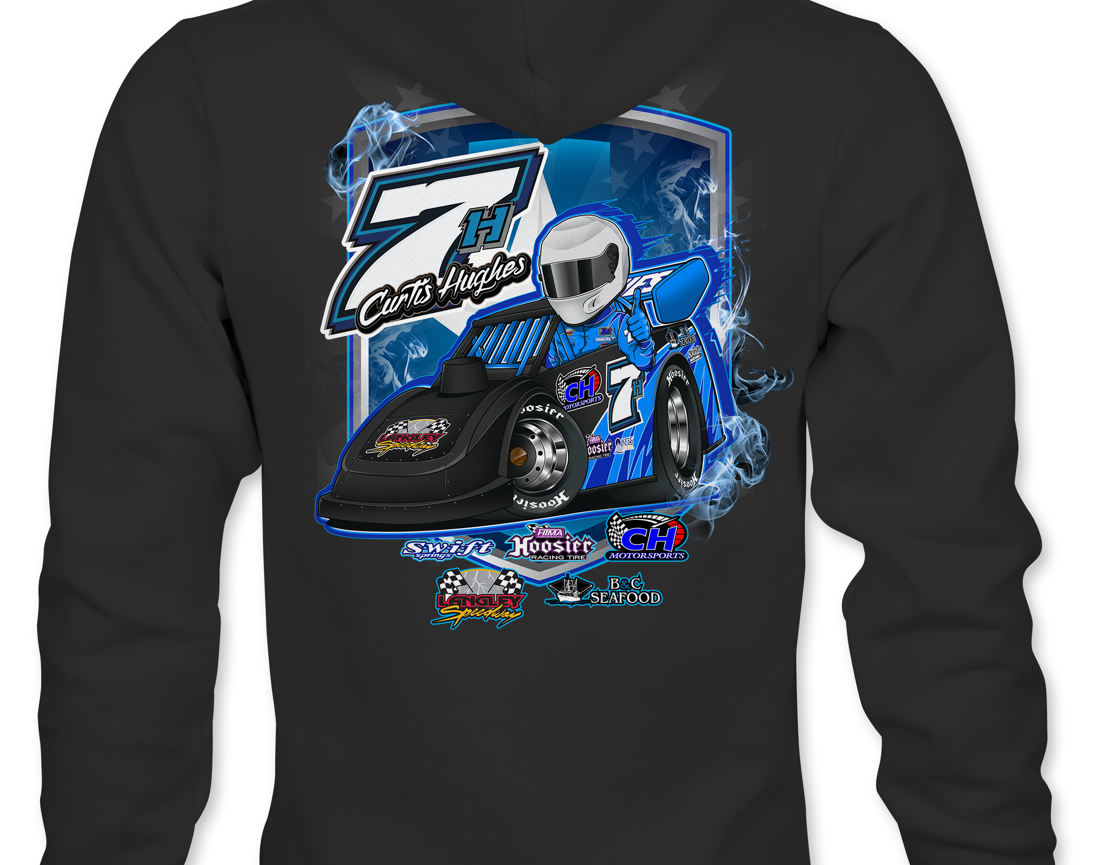 Curtis Hughes Hoodies Black Acid Apparel