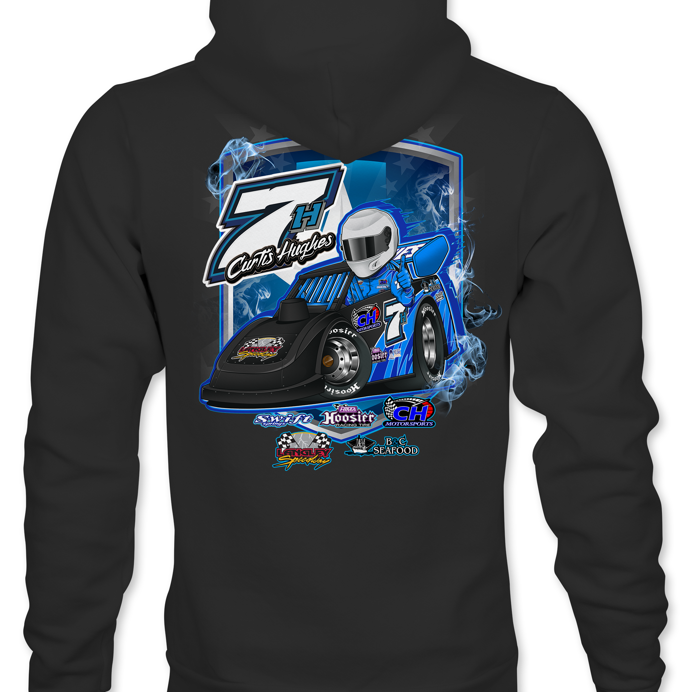 Curtis Hughes Hoodies Black Acid Apparel