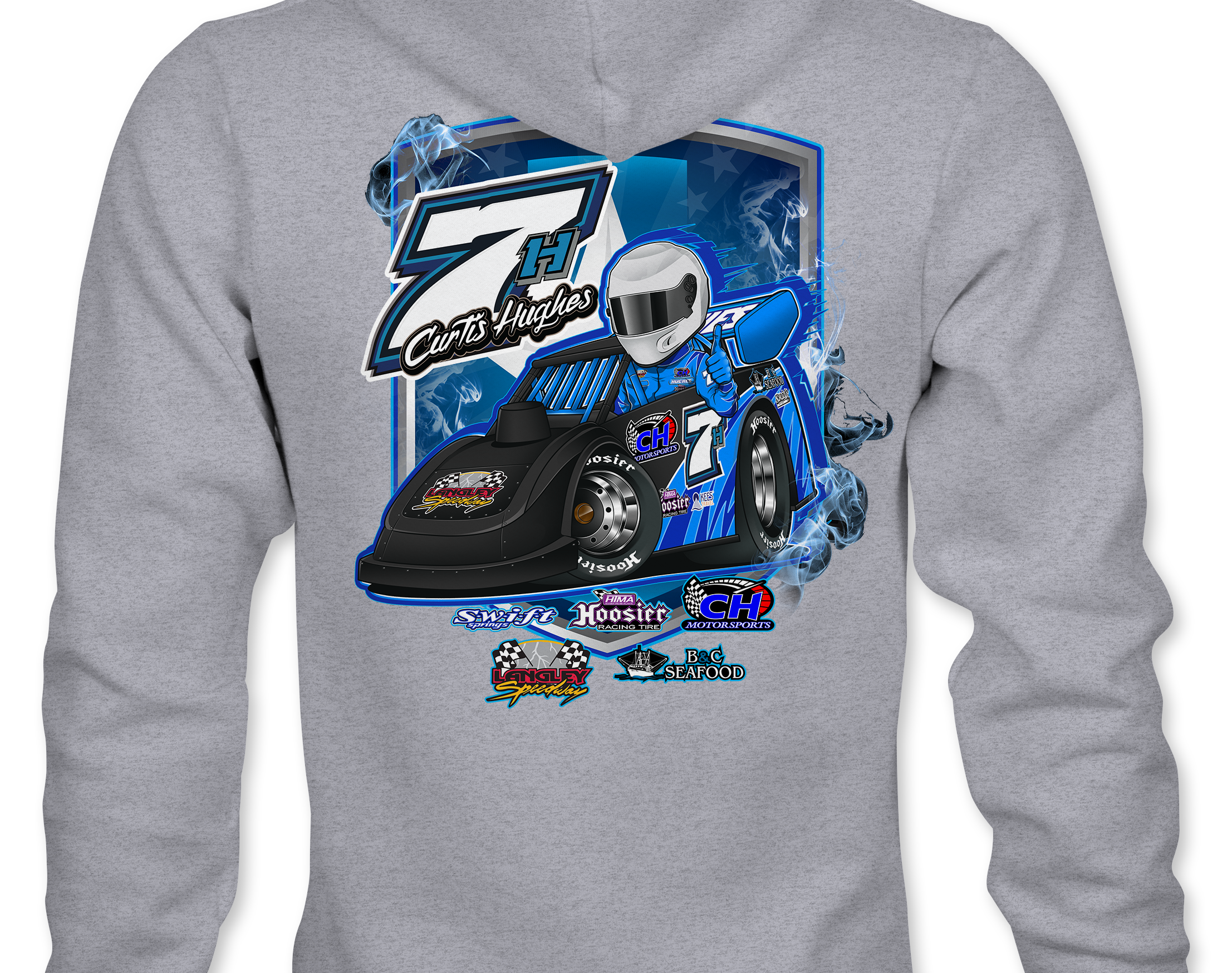 Curtis Hughes Hoodies Black Acid Apparel