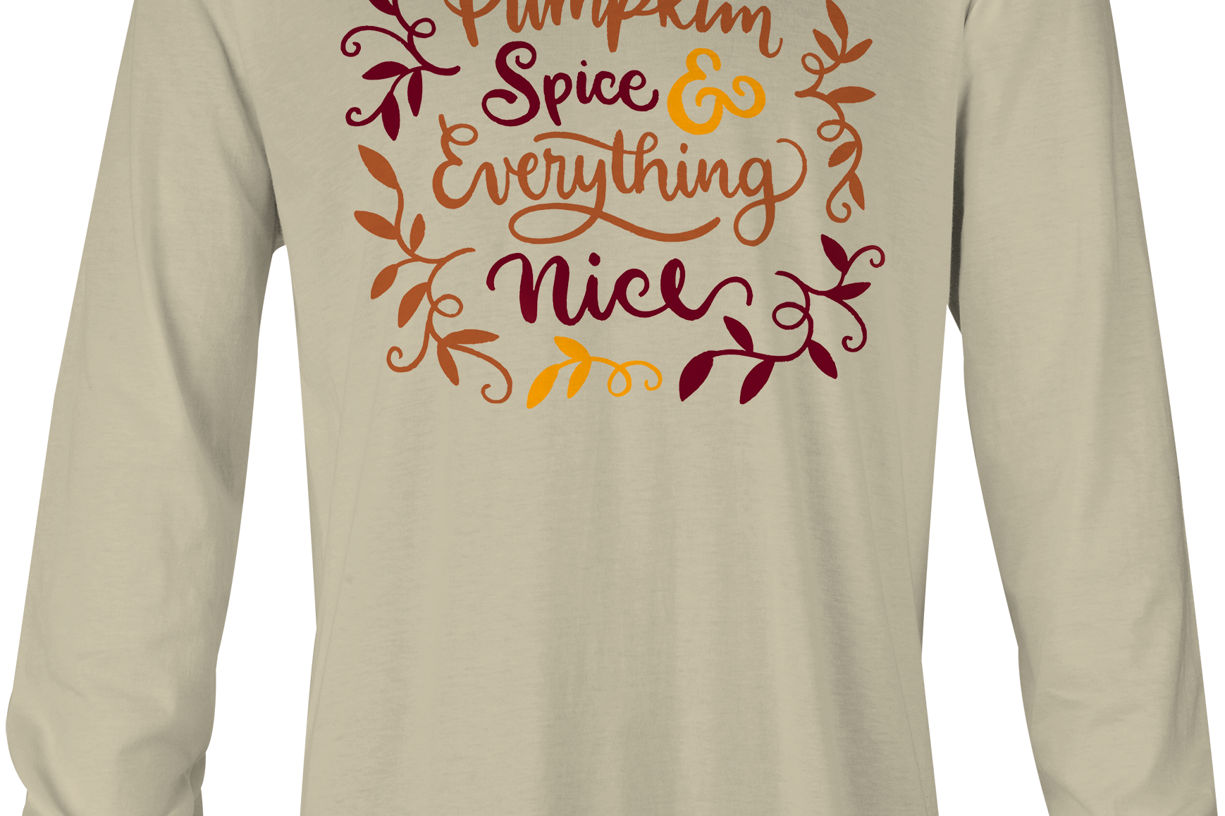 Pumpkin Spice and Everything Nice Long Sleeve Black Acid Apparel