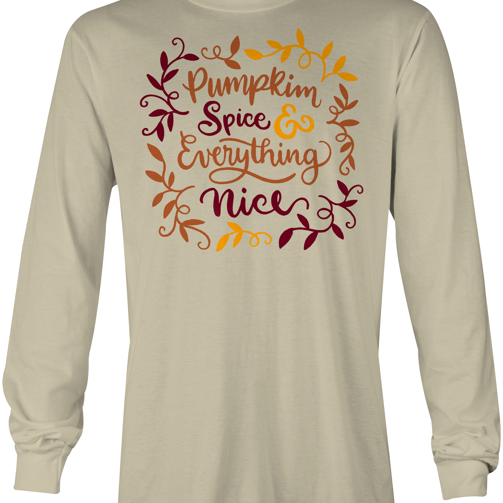 Pumpkin Spice and Everything Nice Long Sleeve Black Acid Apparel